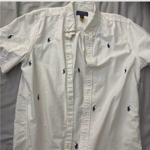 Polo by Ralph Lauren White Embroidered Shirt